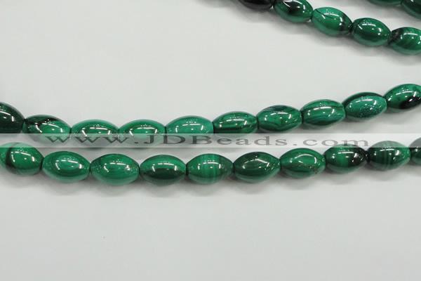 CMN420 15.5 inches 8*12mm rice natural malachite beads wholesale