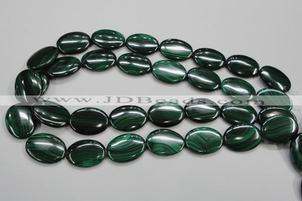 CMN437 15.5 inches 18*25mm oval natural malachite beads wholesale