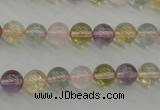 CMQ302 15.5 inches 8mm round multicolor quartz gemstone beads