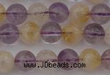 CMQ312 15.5 inches 8mm round citrine & amethyst beads wholesale