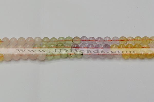 CMQ322 15.5 inches 8mm round mixed quartz beads wholesale