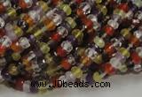 CMQ34 15.5 inches 2.5*4mm faceted rondelle multicolor quartz beads