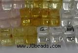 CMQ38 15.5 inches 5*8mm triangle mixed quartz beads wholesale