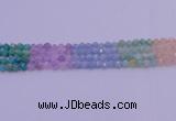 CMQ391 15.5 inches 6mm faceted nuggets mixed quartz beads