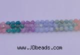 CMQ394 15.5 inches 12mm faceted nuggets mixed quartz beads