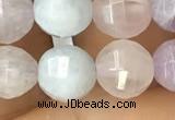 CMQ423 15.5 inches 10mm faceted round natural mixed quartz beads