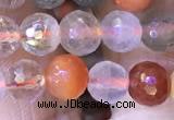 CMQ436 15.5 inches 6mm faceted round mixed rutilated quartz beads