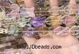 CMQ509 15.5 inches 15*25mm fish-shaped colorfull quartz beads