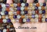 CMQ552 15.5 inches 8mm faceted round colorfull quartz beads