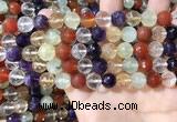 CMQ553 15.5 inches 10mm faceted round colorfull quartz beads