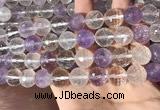 CMQ558 15.5 inches 14mm faceted round colorfull quartz beads