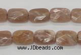 CMS103 15.5 inches 10*14mm faceted rectangle moonstone gemstone beads