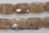 CMS104 15.5 inches 13*18mm faceted rectangle moonstone gemstone beads