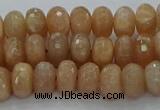 CMS1092 15.5 inches 6*10mm faceted rondelle moonstone beads