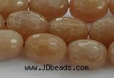 CMS1100 15.5 inches 12*16mm faceted rice moonstone gemstone beads