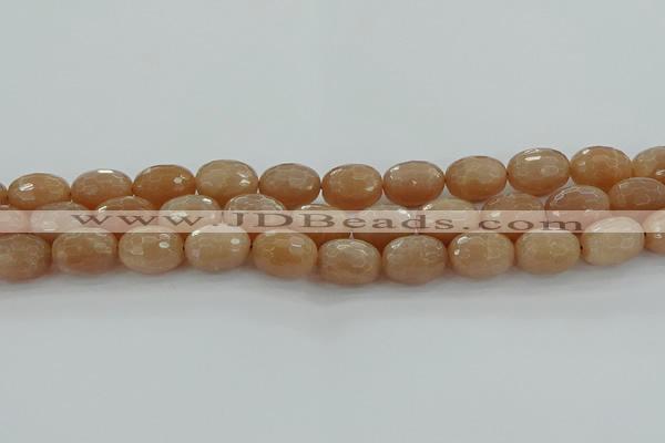 CMS1100 15.5 inches 12*16mm faceted rice moonstone gemstone beads