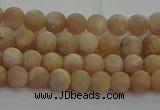 CMS1120 15.5 inches 4mm round matte moonstone gemstone beads