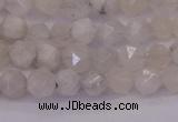 CMS1153 15.5 inches 6mm faceted nuggets white moonstone beads