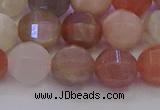 CMS1168 15.5 inches 10mm faceted round rainbow moonstone beads