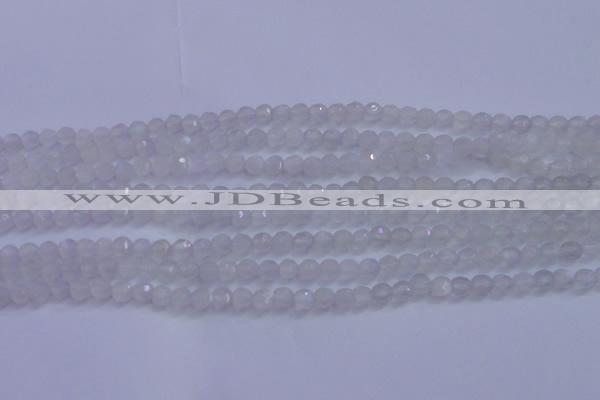 CMS1200 15.5 inches 4mm faceted round white moonstone beads