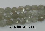 CMS129 15.5 inches 8mm faceted coin moonstone gemstone beads