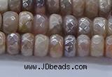 CMS1321 15.5 inches 4*6mm faceted rondelle AB-color moonstone beads