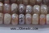 CMS1322 15.5 inches 5*8mm faceted rondelle AB-color moonstone beads