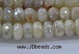 CMS1341 15.5 inches 4*6mm faceted rondelle AB-color white moonstone beads