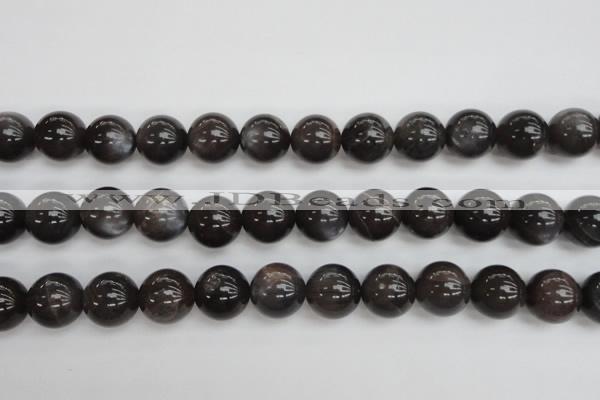 CMS146 15.5 inches 12mm round natural grey moonstone beads