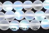 CMS1507 15.5 inches 8mm round matte synthetic moonstone beads