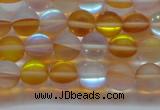 CMS1536 15.5 inches 6mm round matte synthetic moonstone beads