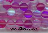 CMS1546 15.5 inches 6mm round matte synthetic moonstone beads