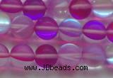 CMS1548 15.5 inches 10mm round matte synthetic moonstone beads