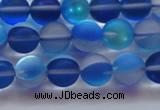 CMS1588 15.5 inches 10mm round matte synthetic moonstone beads