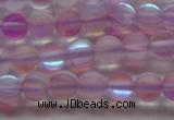 CMS1596 15.5 inches 6mm round matte synthetic moonstone beads