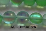 CMS1609 15.5 inches 12mm round matte synthetic moonstone beads