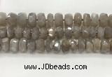 CMS1661 15.5 inches 6*12mm - 8*13mm faceted tyre moonstone beads