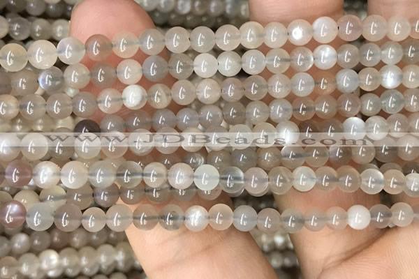 CMS1684 15.5 inches 4mm round rainbow moonstone beads wholesale