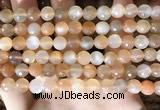 CMS1716 15.5 inches 8mm faceted round rainbow moonstone beads