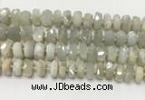 CMS1768 15.5 inches 6*10mm - 8*11mm faceted tyre moonstone beads