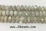 CMS1770 15.5 inches 6*13mm - 8*14mm faceted tyre moonstone beads