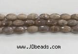 CMS1777 15.5 inches 11*18mm faceted rice AB-color moonstone beads