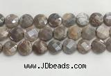 CMS1793 15.5 inches 18mm faceted coin AB-color moonstone beads