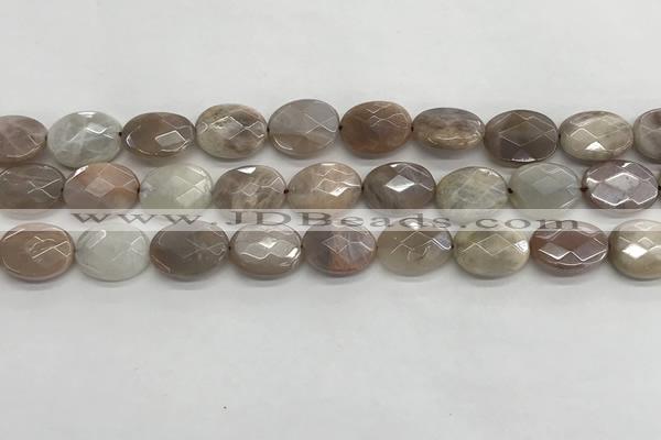 CMS1801 15.5 inches 13*18mm faceted oval AB-color moonstone beads