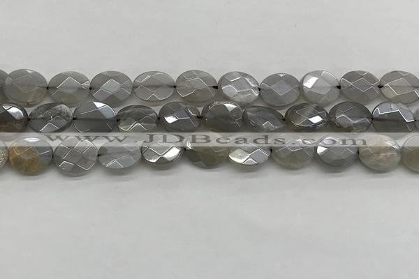 CMS1811 15.5 inches 10*12mm faceted oval AB-color moonstone beads