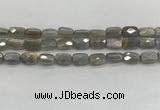 CMS1823 15.5 inches 8*12mm faceted rectangle AB-color moonstone beads