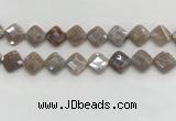 CMS1835 15.5 inches 15*15mm faceted diamond AB-color moonstone beads