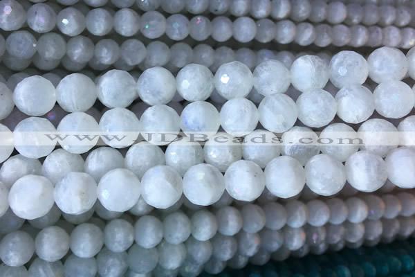 CMS1862 15.5 inches 10mm faceted round white moonstone gemstone beads