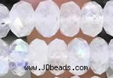 CMS1868 15.5 inches 5*8mm faceted rondelle white moonstone beads