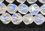 CMS1871 15.5 inches 6mm faceted nuggets AB-color white moonstone beads